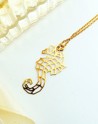 Naszyjnik konik morski, geometryczny konik, Anemon Atelier