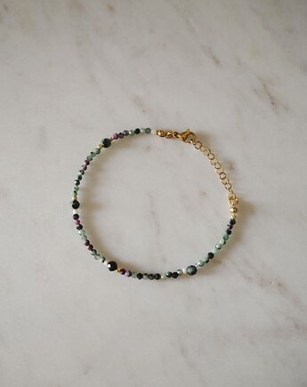 Bransoletka z kamieni naturalnych zoisyt z rubinem, MAYBEJWLR