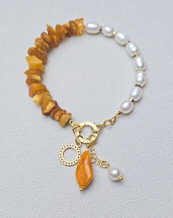 Bransoletka Perłowo Bursztynowo, ILEA