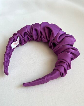 Fioletowa opaska marszczona Iva maxi, Volie Line