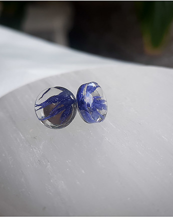 Mini kolczyki z chabrami, Figa handmade accessories