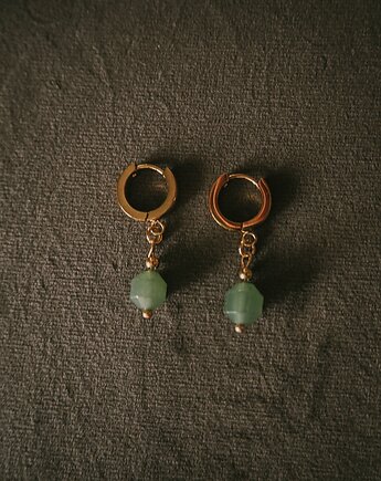 Kolczyki z zawieszką z kamienia naturalnego, MAYBEJWLR