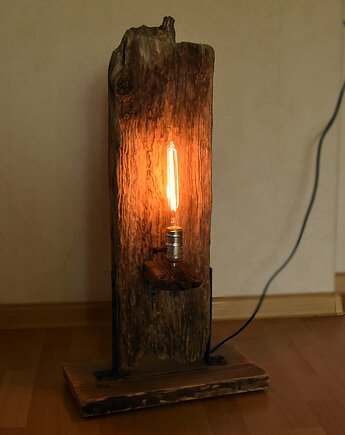 Lampa ze starego drewna, loft, retro, japandi, wabi-sabi unikat /9/, Galeriai