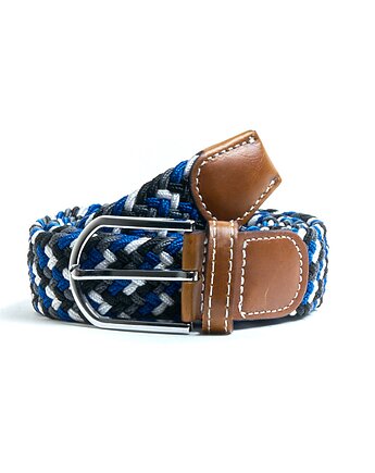 Pleciony pasek Blue White Black Gray, Pineapplestyle