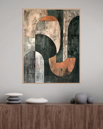 Geometria natury - Plakat, druk - Minimalizm, Boho, Loft #139, Black Sapphire Art