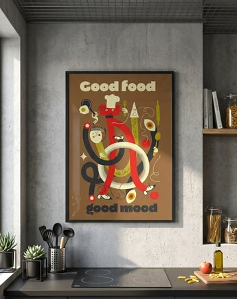 Plakat good food good mood  30x40, polkastudio