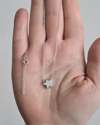 LUCKY STAR - srebro, wisiorek na łańcuszku, COCONUT