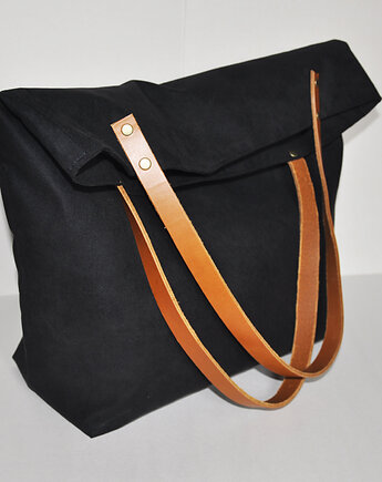 Torba tote XXL - czarna, PRACOWNIA 166