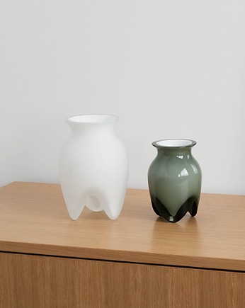 Wazon szklany, duński design, lata 00,  Rosendahl,  Lin Utzon, Przetwory design