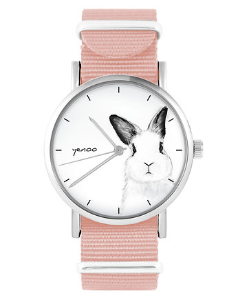 Zegarek - Królik - brzoskwiniowy róż, yenoo