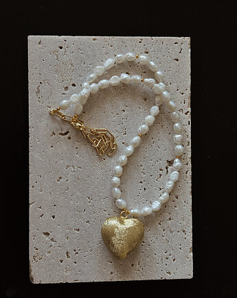 Naszyjnik z pereł naturalnych Serce, Chmolowska Jewellery