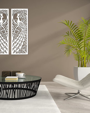 DEKORACYJNE PANELE AŻUROWE, PAW, SECESJA, ART NOUVEAU, DEKORACJA ŚCIENNA 3D, , ORNAMENTI
