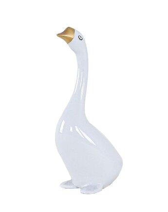 Figurka porcelanowa gęś, węgierski design, lata 60, produkcja: Holloh, Przetwory design