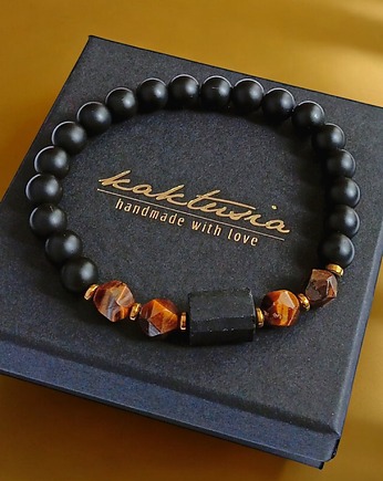 SUKCES, OCHRONA, SIŁA :: tygrysie oko, turmalin, onyks : gold, kaktusia