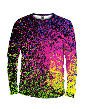 Koszulka Longsleeve Męska DR.CROW Splatter Black, DrCrow