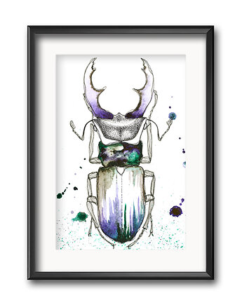 Żuk jelonek, 30x21cm, A4, JUST ILUST Justyna Małczak