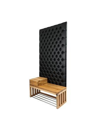 Ławka z Panelem Ściennym Pikowanym  Drewno Lite LPPK-24, EMRA WOOD DESIGN