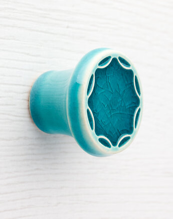 Gałka do mebli turkusowa, wz.5, pracowniazona