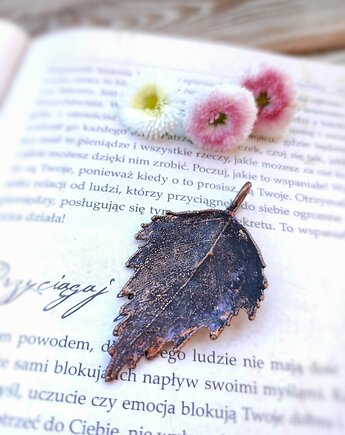 Listeczek brzozowy II wisiorek miedziany, Treemasters Copper Jewelry