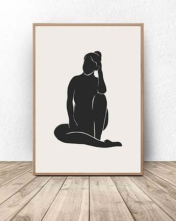 Plakat minimalistyczny "Kobieta w cieniu" 40x50 (400 mm x  500 mm), scandiposter