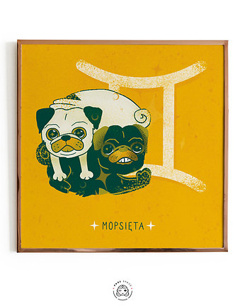 Plakat Znaki Zmopsiaku - Mopsięta (bliźnięta), PADE SPACE