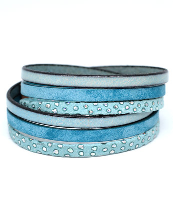 Bransoletka skórzana Fun turkusowa, Kociokwik Jewelry