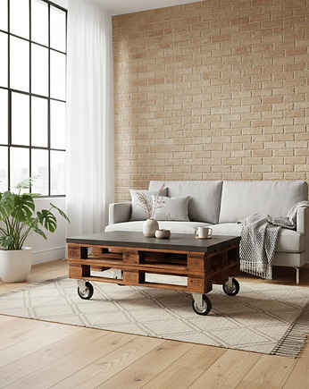 Stolik kawowy z palet i betonu RockRoll, MODERN CREATOR