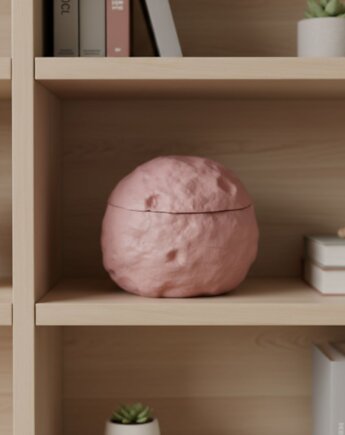 Różowy księżyc- świeca sojowa w naczyniu gipsowym inspirowana zapachem YSL, Oyka Candle