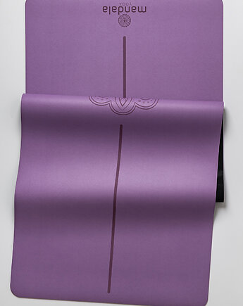 NOWE PU! Antypoślizgowa mata do jogi Hamsa LAVENDER 4mm, Mandala Yoga