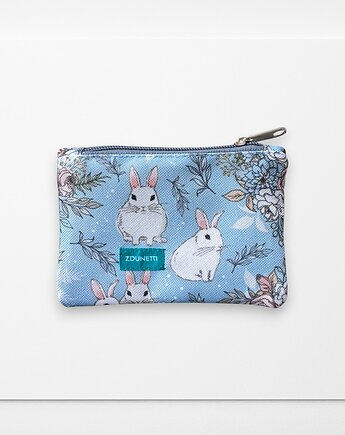 Portfelik mini - króliki w kwiatach, Zdunetti