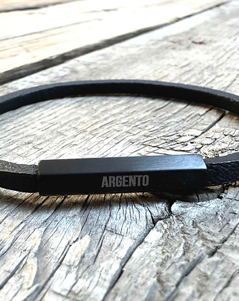 Argento - Bransoletka męska z rzemienia-, Argento akcesoria