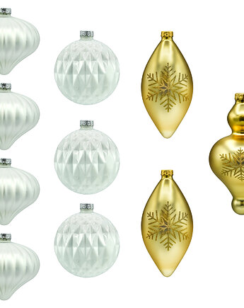 Bombki szklane: zestaw biel i złoto, Syn Bombkarza