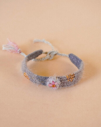 Tkana bransoletka boho - mglisty poranek, Słońcem Tkane