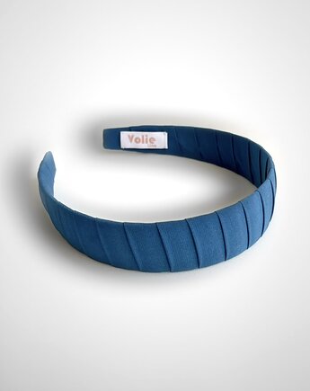 Jedwabna okręcana opaska do włosów Blue, Volie Line