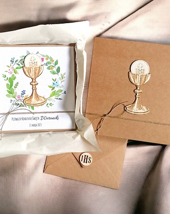 Kartka, personalizacja, pudełko :: kolorowy wianek HOSTIA, kaktusia