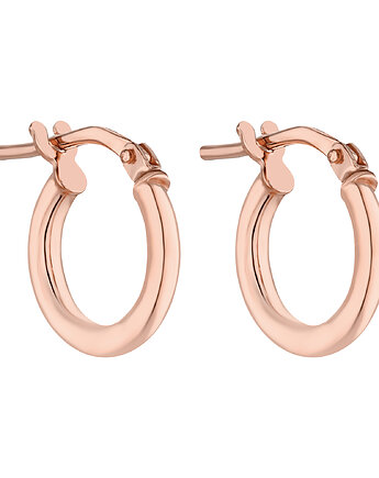 Kolczyki małe kółeczka z różowego złota, SOTHO