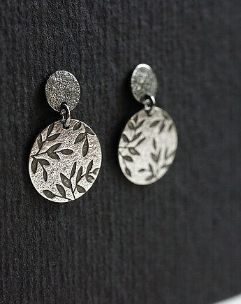 Kolczyki srebrne Olive tree, studio INDIGO