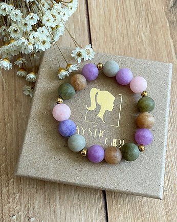 Bransoletka z jadeitu matowa pastelowa, Mystic Girl