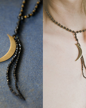 KSIĘŻYCOWY choker z onyksem i spinelem, NOMAD ACCESSORIES