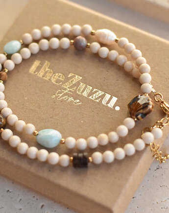 Naszyjnik z kamieniem rzecznym, theZuzu store