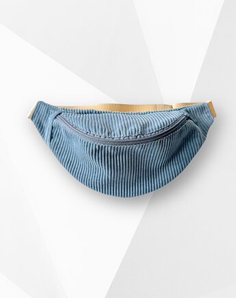 Nerka saszetka sztruksowa niebieska jasna