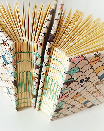 Mini notes A7, z otwartym grzbietem, Sygnatura Bookbinding Studio