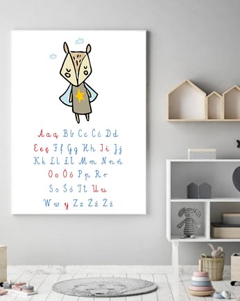 alfabet Montessori  plakat dla dzieci, Plakatowka