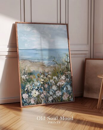 Plakat / Obraz na płótnie Kwiaty nad morzem 2, Old Soul Mood Prints