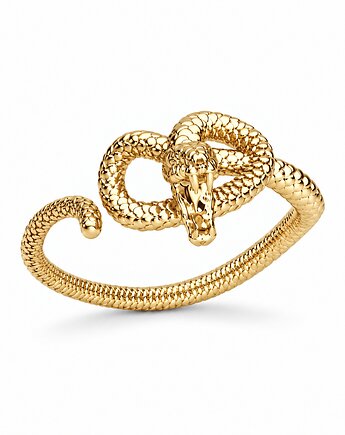 Regulowany pierścionek SNAKE- srebro 925, złoto 24K, różowe złoto, ISSI Jewelry