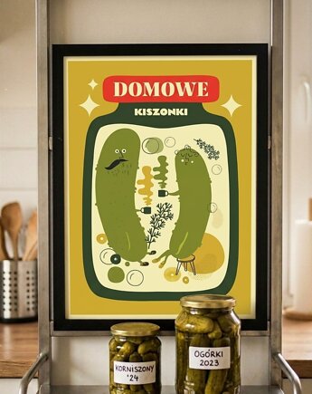 Plakat domowe korniszony 50x70, polkastudio