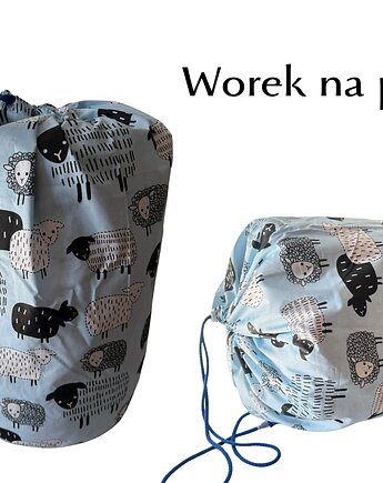 Worek na pościel do przedszkola i żłobka. Duży bawełniany, ściągany, giluplu