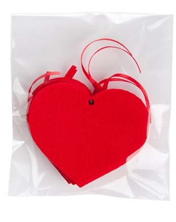 Walentynkowe serduszka z filcu na wstążce., ZUZU TOYS
