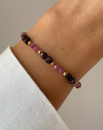 Talizman Ochrona i Miłość - Różowy Turmalin, Granat, Bring Biżuteria