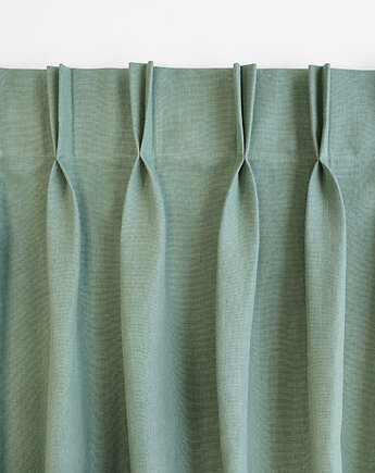 Zasłona na fleksach heavy EUCALYPTUS GREEN, so linen!